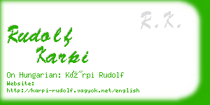 rudolf karpi business card